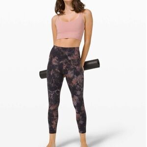 lululemon athletica Black and Brown Tie-Dye Leggings size 4 25”